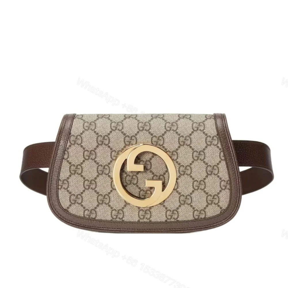 Gucci Blondie Belt Bag GG Supreme Beige Ebony 90Cm 703807 K9GSG 8358 — view 1