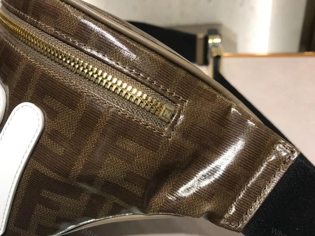 View 9 of Compact Leather Belt Bag: Fendi-Inspired, Bold Branding, All-Day Convenience