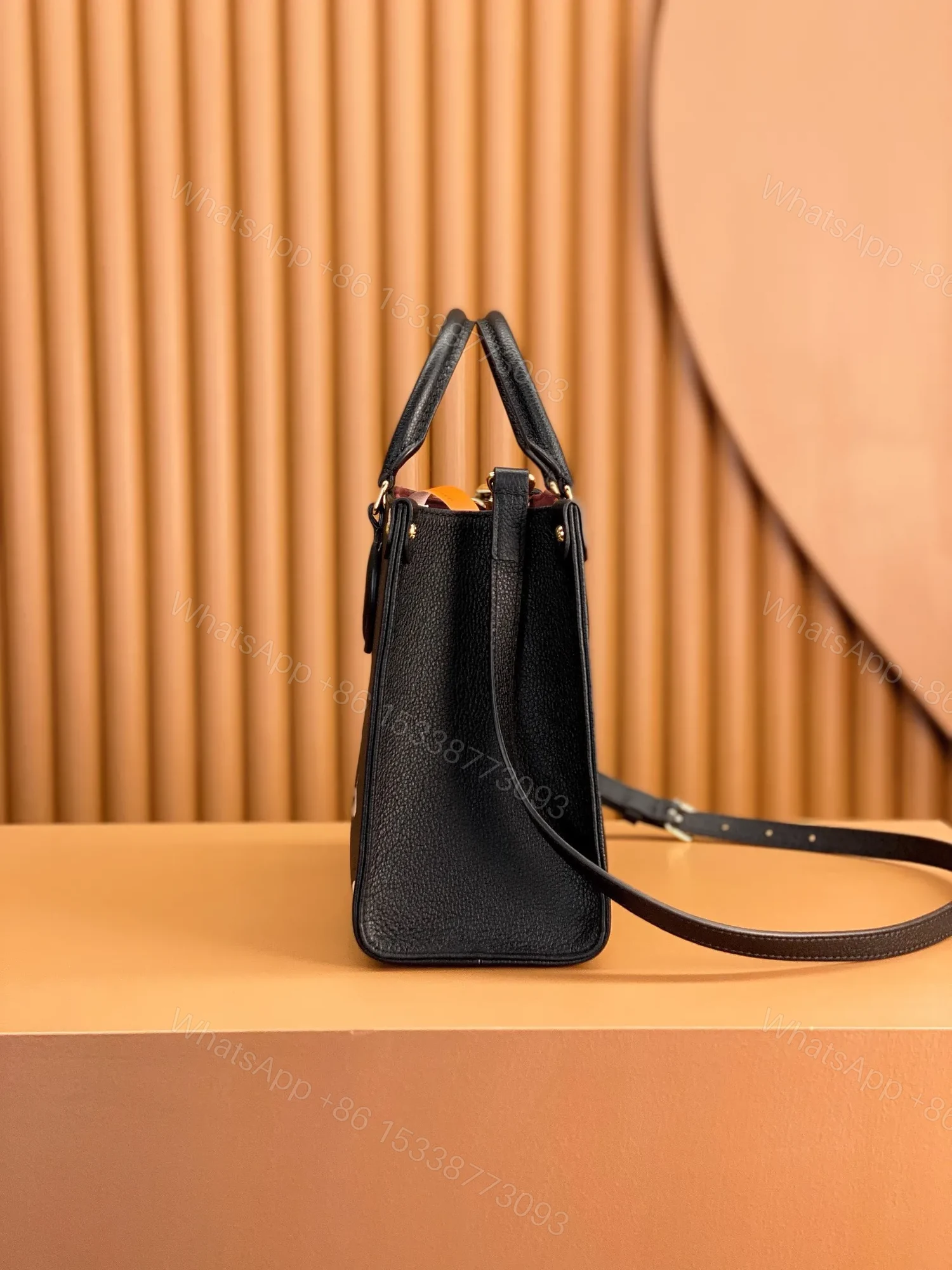 View 5 of Louis Vuitton LV On The Go PM Tote Bag Black Handbags 25cm