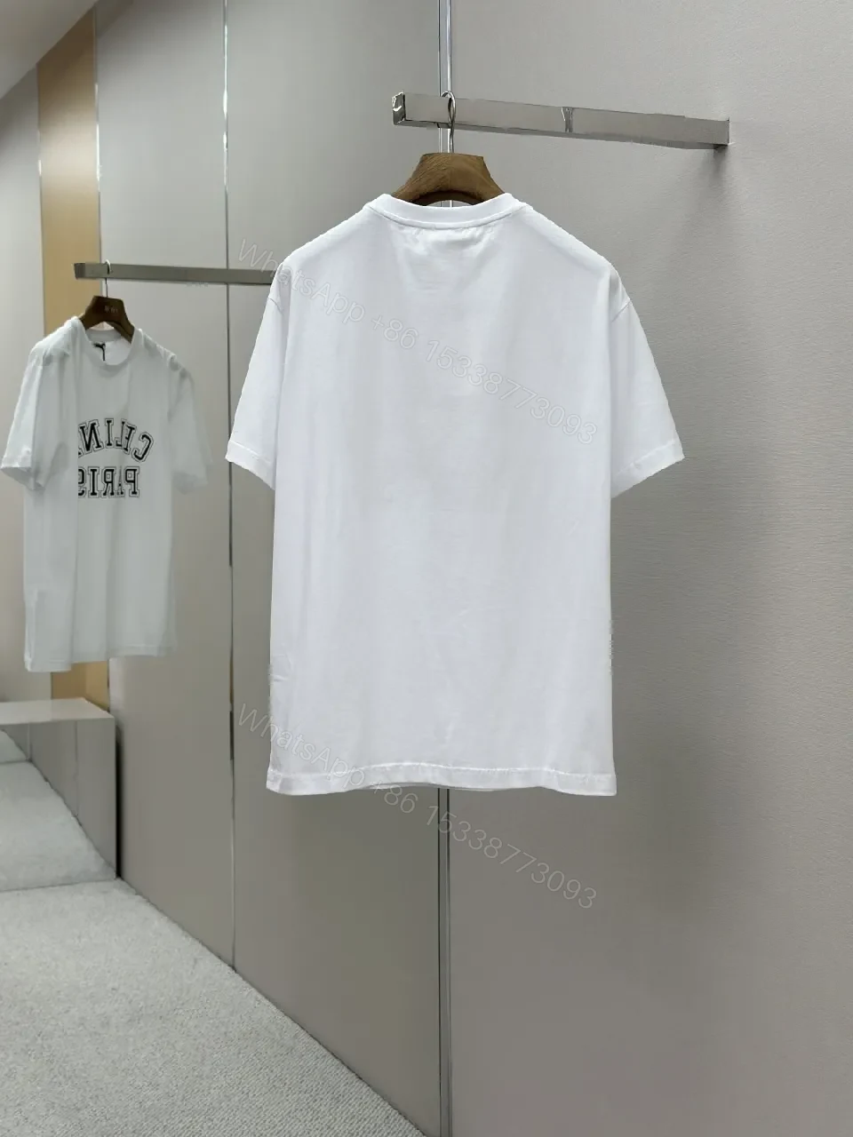 View 3 of Graphic-Centric White Tee: Premium Cotton, Bold Paris Graphic