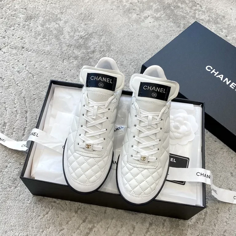 Chanel Quilted High-Top Sneakers â€“ Luxe Comfort Urban Style — view 1