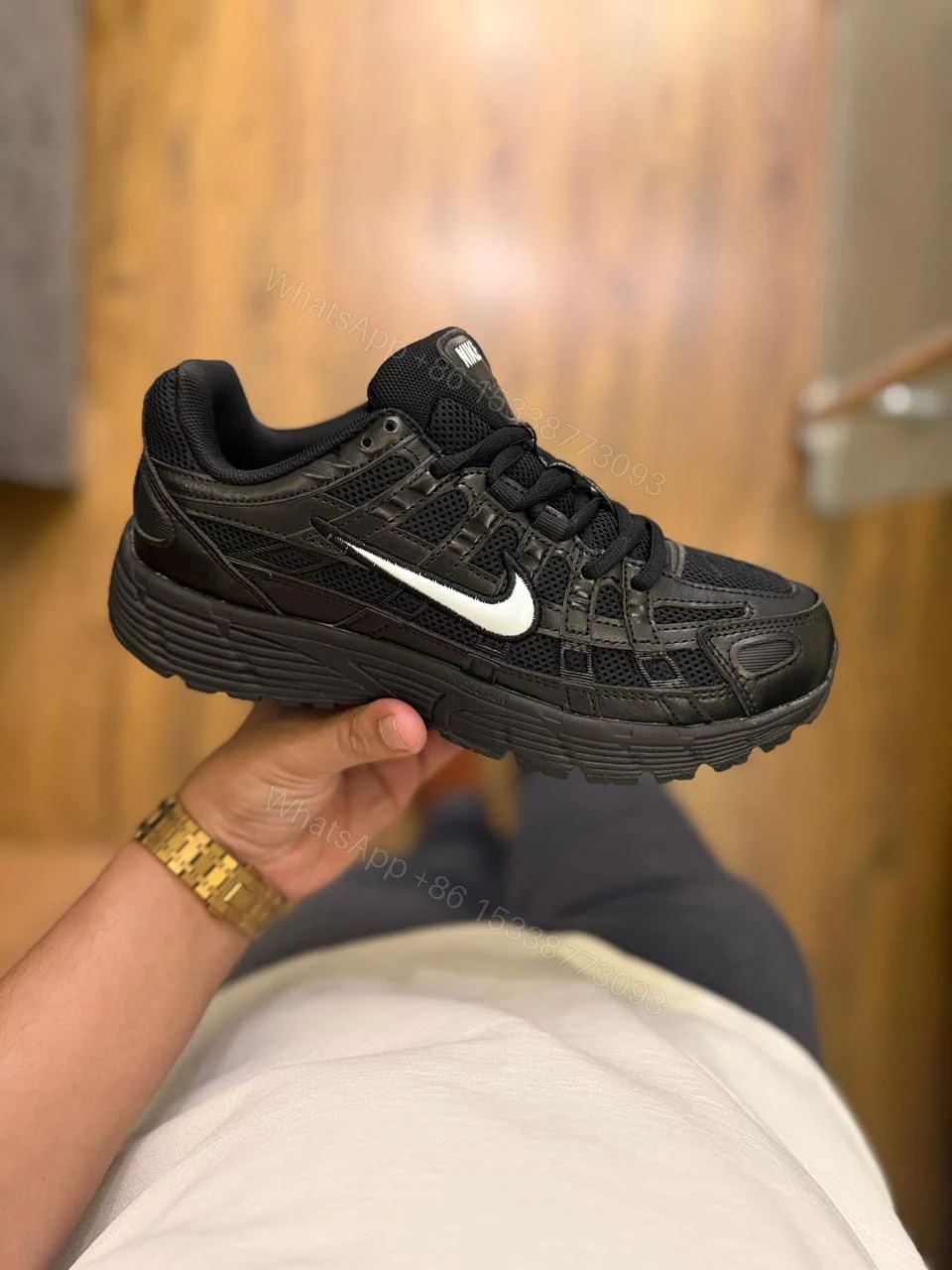 View 4 of FIRST COPY NIKE P-6000 TRAINER TRIPPLE BLACK