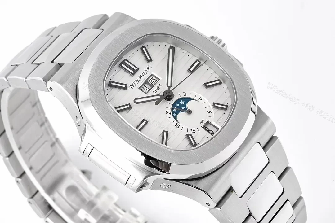 View 4 of Patek Philippe Nautilus Silver Annual Calendar