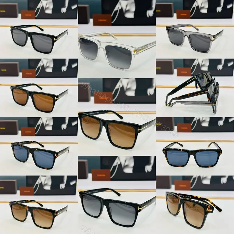 View 3 of Bold Black Sunglasses with Gold Accents - Luxury Tom Ford-Inspired Eyewear