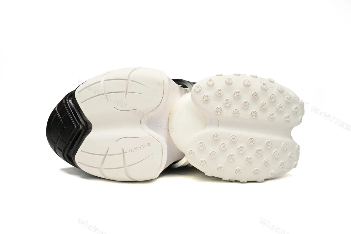 View 4 of BALMAIN Multikolor Buty sportowe White and Black YM1VJ309