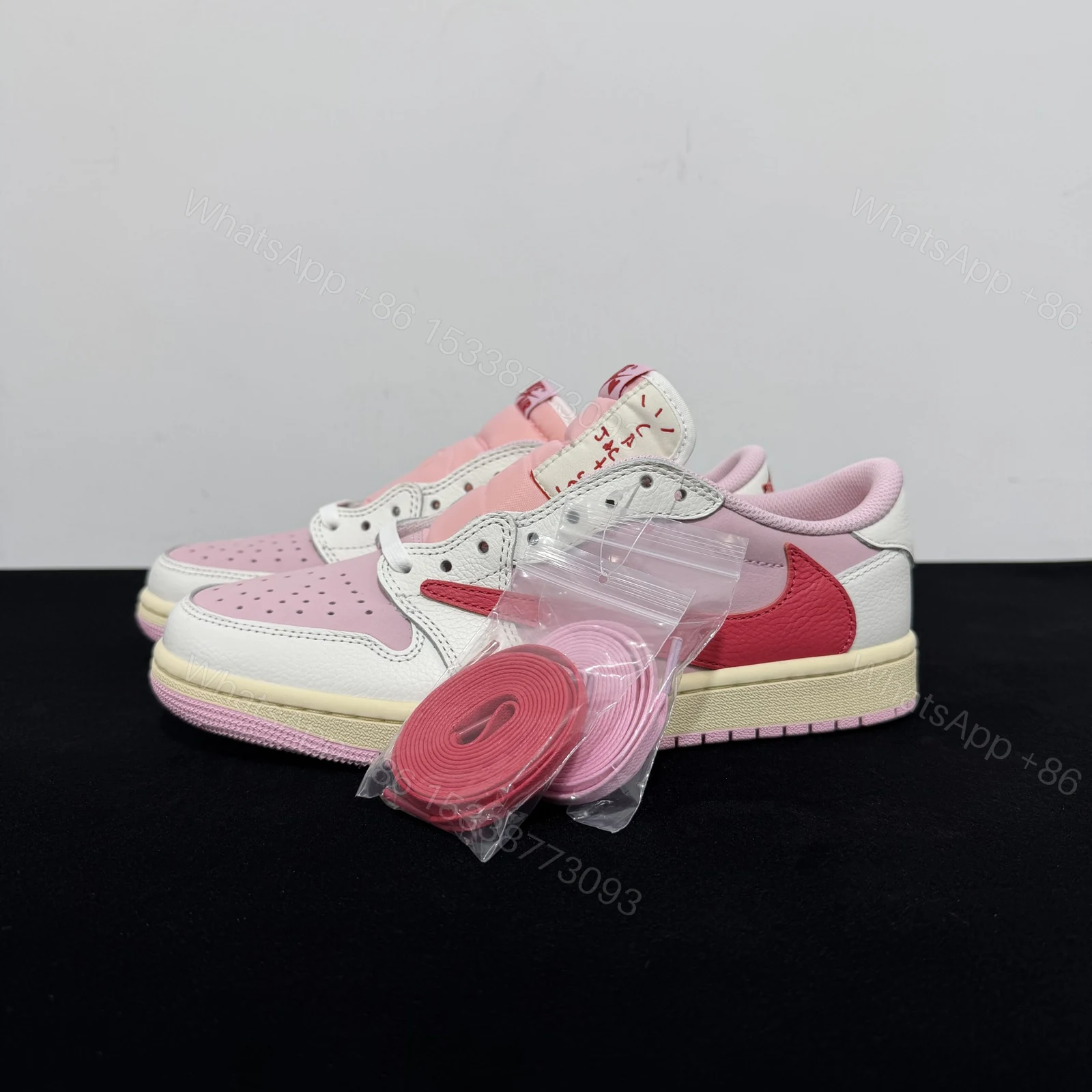View 9 of Travis Scott x Air Jordan 1 Tropical Pink Reps