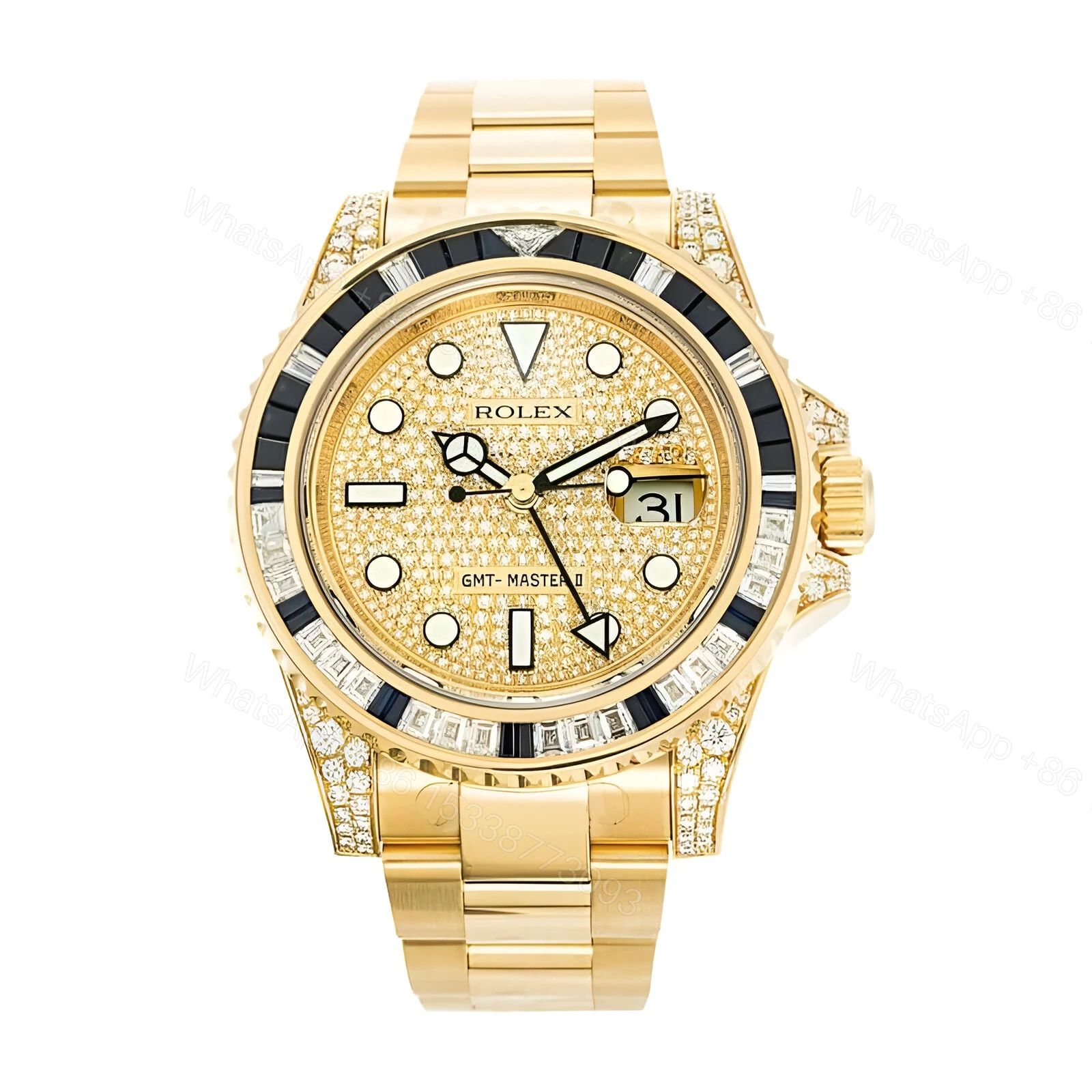 Rolex Gold Diamond Watch Replica — view 1