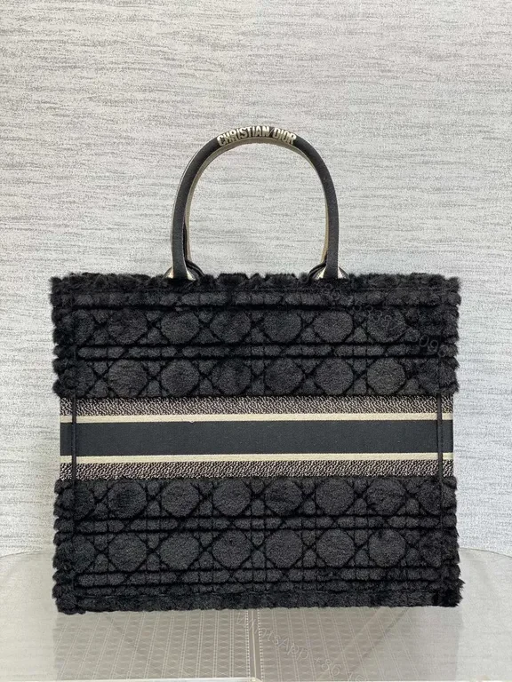 View 3 of Bold Textured Dior Tote â€” Diamond Quilted Luxury Tote