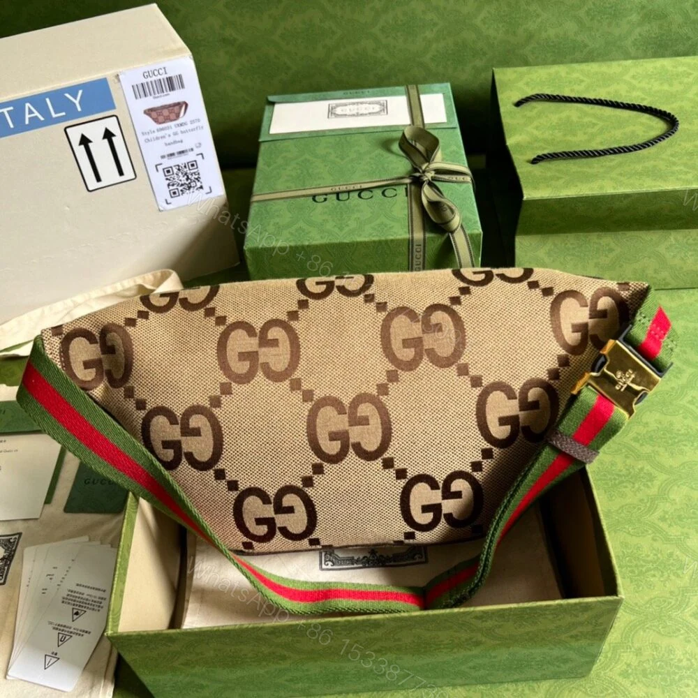 View 3 of Gucci Jumbo GG Belt Bag Camel And Ebony Jumbo GG Canvas 39cm GG 696031 UKMDG 2570