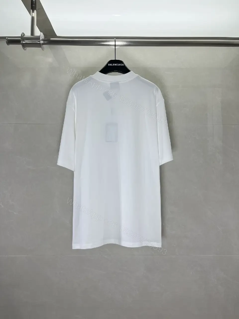 View 8 of White Oversize Tee Tie-Dye Graphic BALENCIAGA Tee