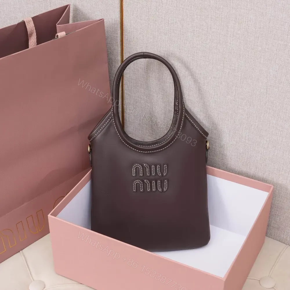 View 6 of 高仿miumiu繆繆*IVY系列5BA281迷你托特包石楠木色免檢版