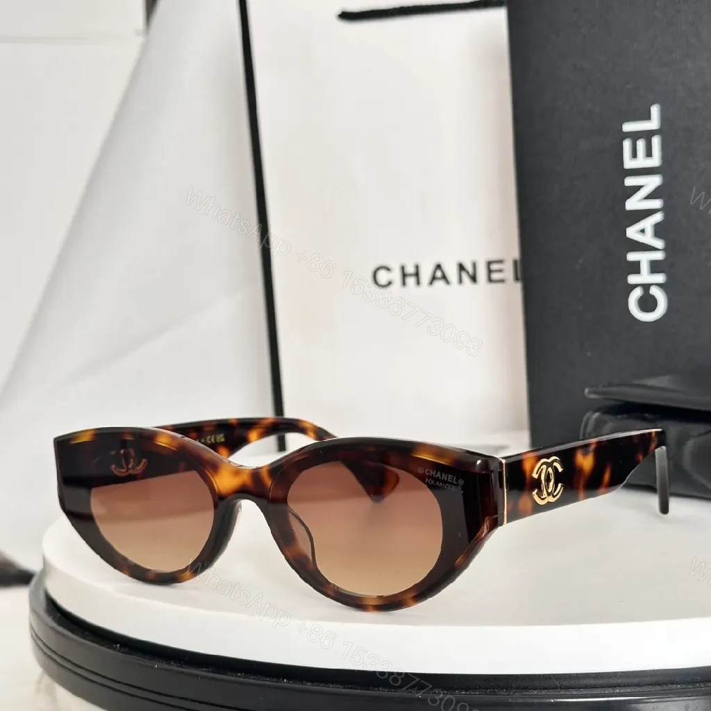 View 3 of Blue Acetate Round-Frame Sunglasses, Gold Accents, Polarized Lens