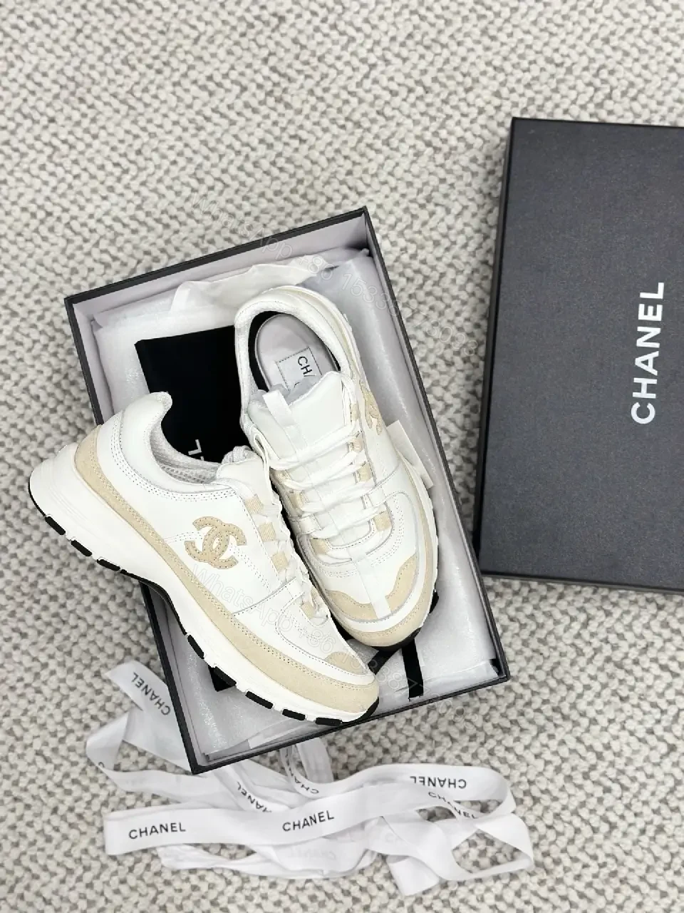 View 3 of Casual Luxe Sneakers: Off-White, Leather & Suede Comfort