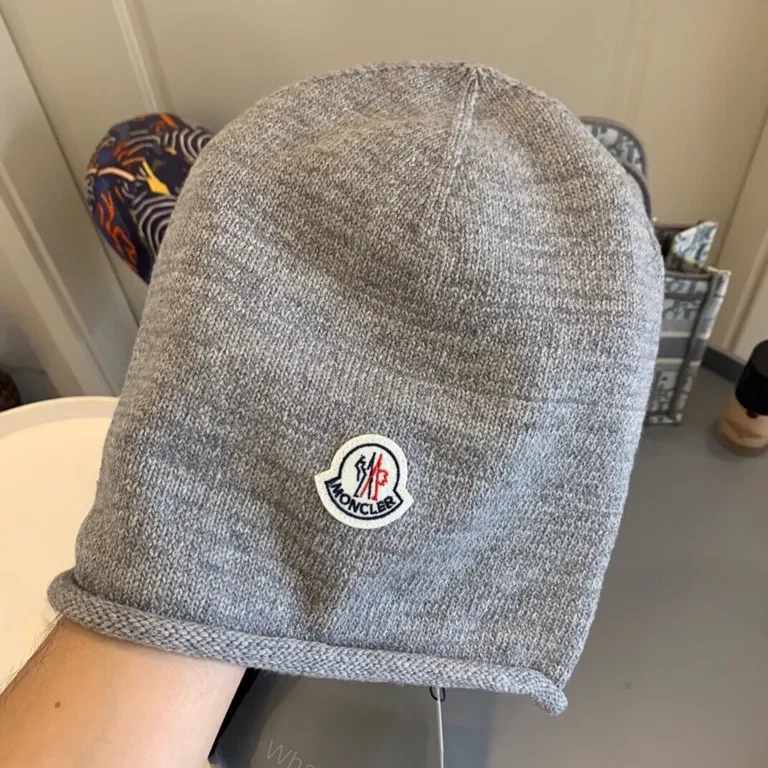 View 9 of Cozy Moncler Knit Beanie - Merino-Wool, Subtle Prestige