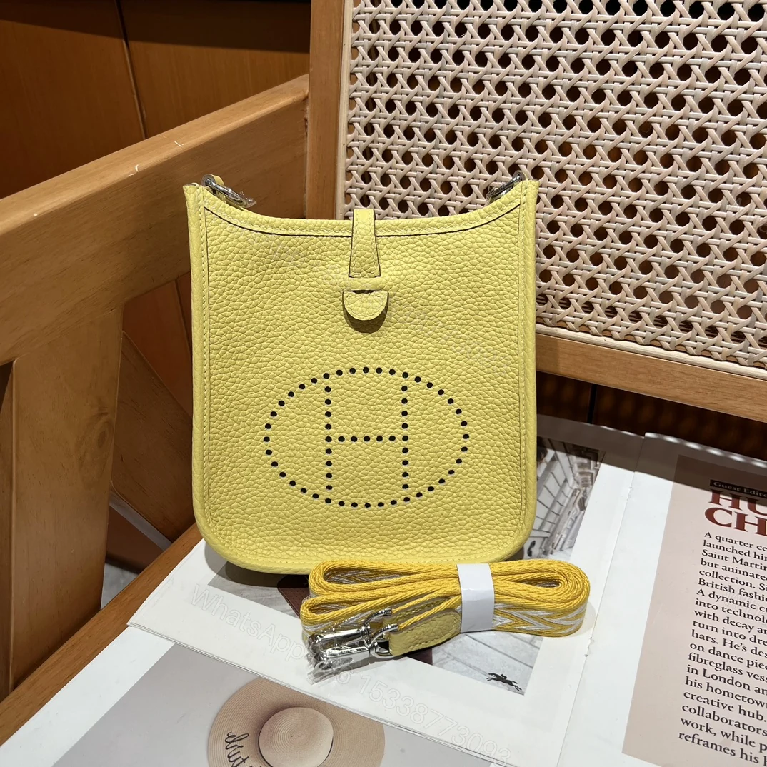 Hermes 一比一 Evelyne TPM 斜背包 黃色牛皮 明亮活力款 — view 1