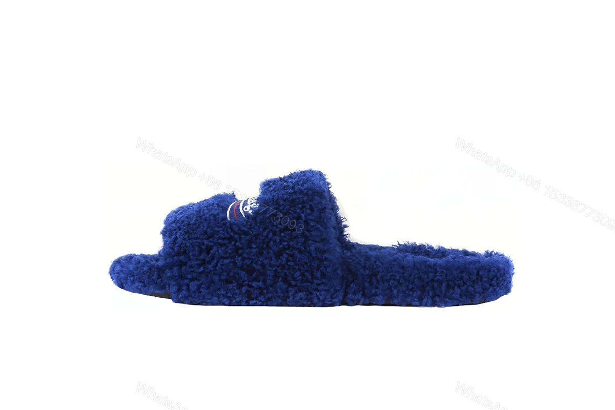 View 6 of Balenciaga Furry Slide Blue 654747W2DO14096