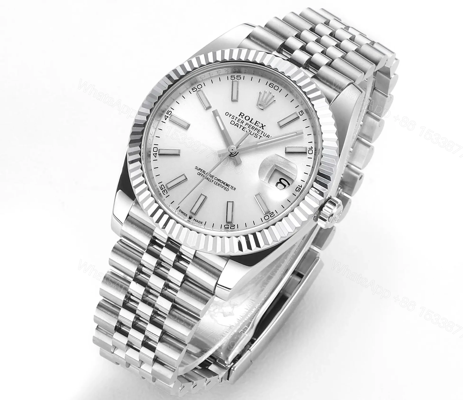 View 2 of VS Factory Clean Factory DDF Silver Classic Rolex Style Watch