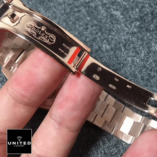 View 10 of Rolex Day-Date 228235 AR Rose Gold Wrapped Rhodium Dial Replica