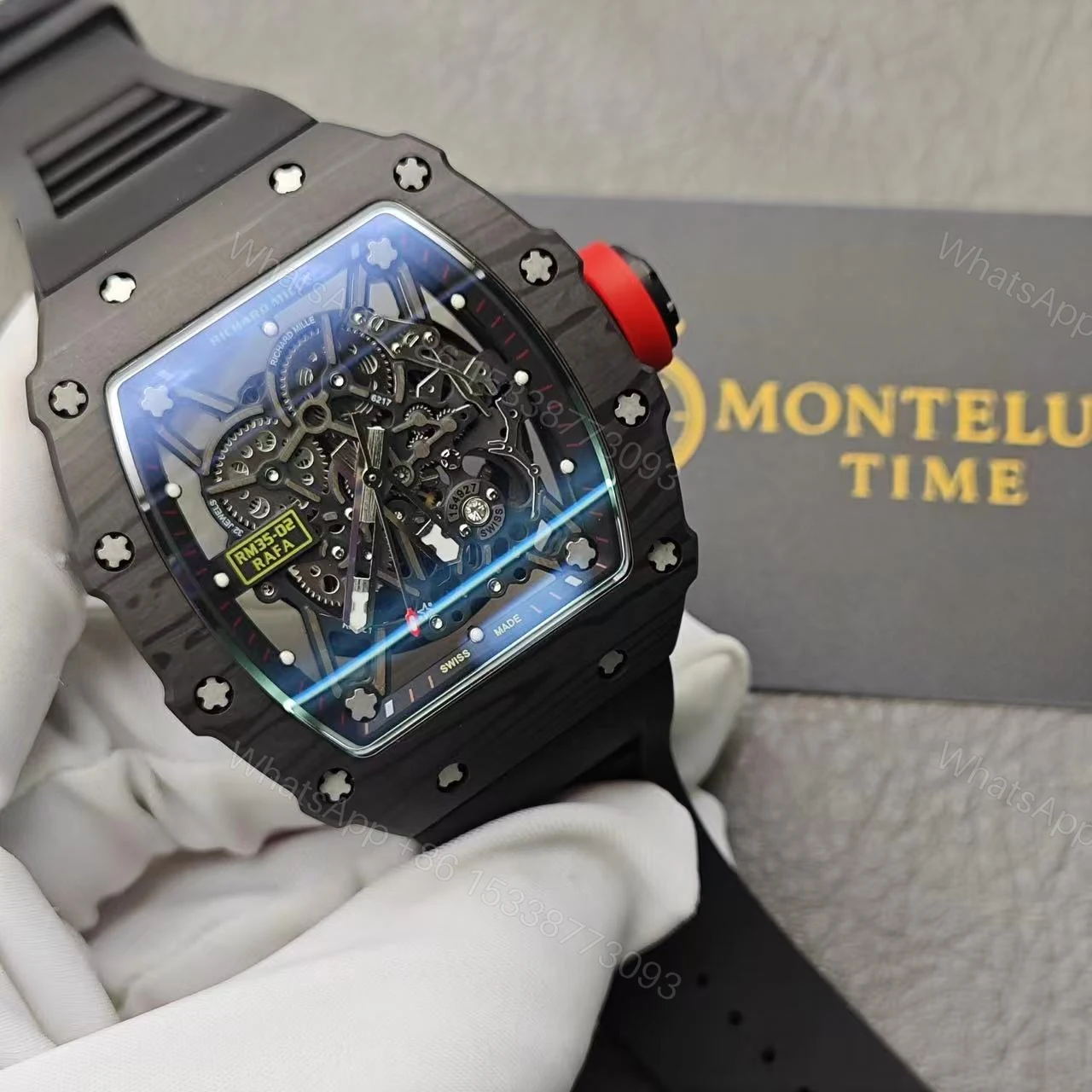 View 6 of Replica Richard Mille RM35-02 Black Carbon Fiber