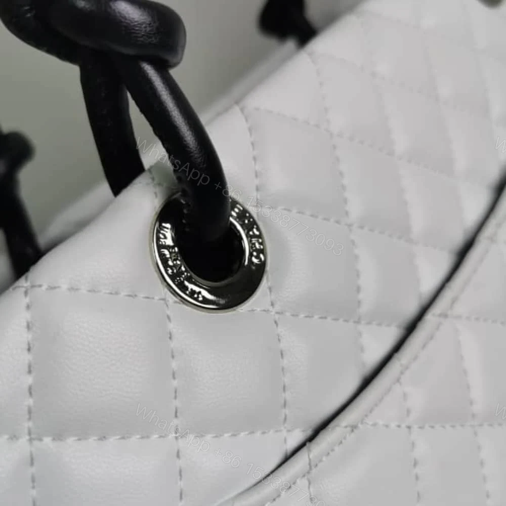 View 4 of Chanel Cambon Line Large Tote Bag In White And Black 41Cm