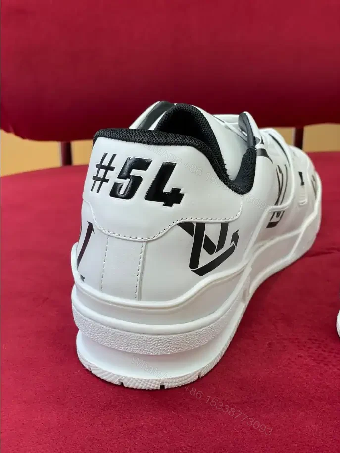 View 4 of LOUIS VUITTON TRAINER LOW-TOP SNEAKERS IN WHITE AND BLACK – LSVT389