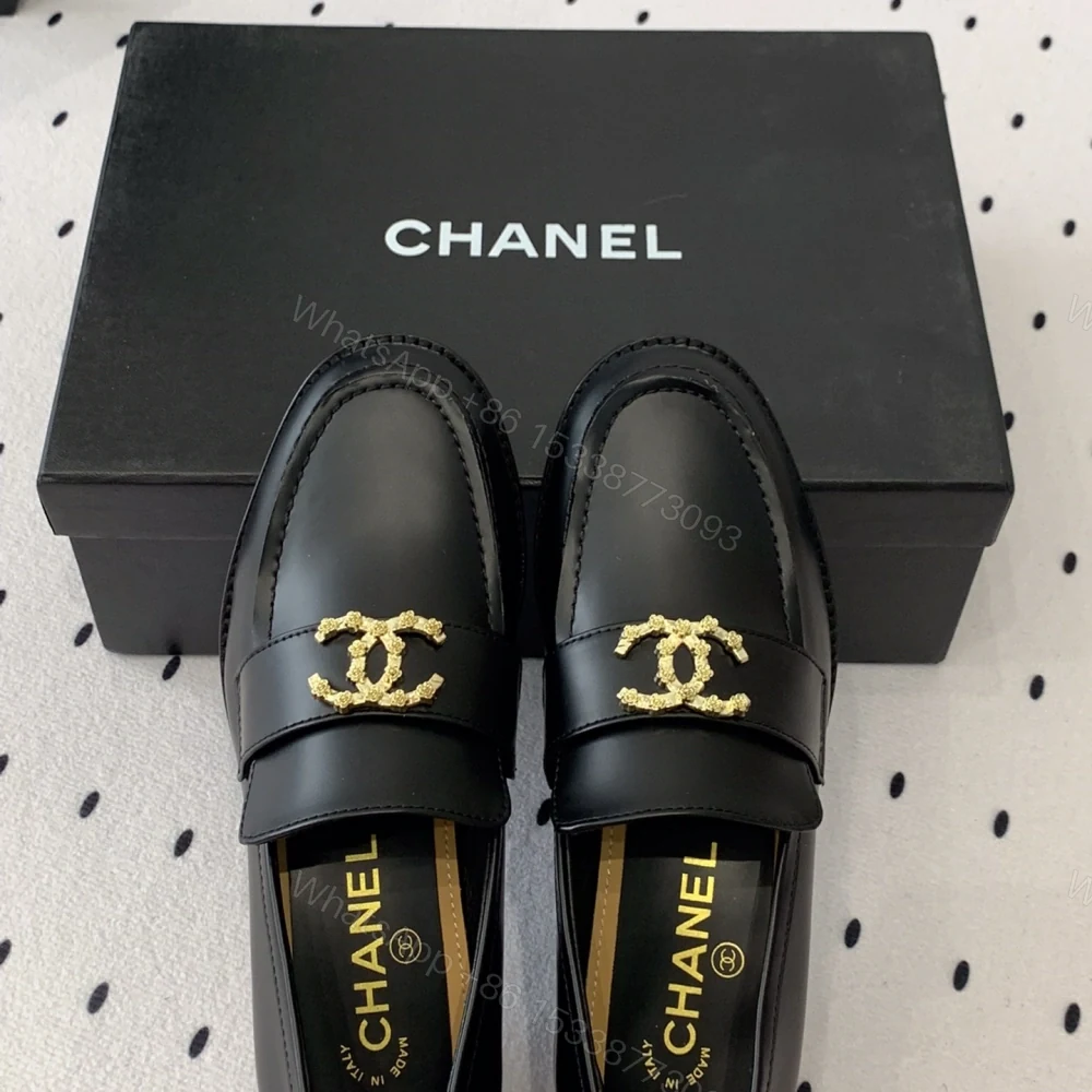 View 5 of 高仿Chanel*24S系列G45663B牛皮革樂福鞋黑色3CM免檢版