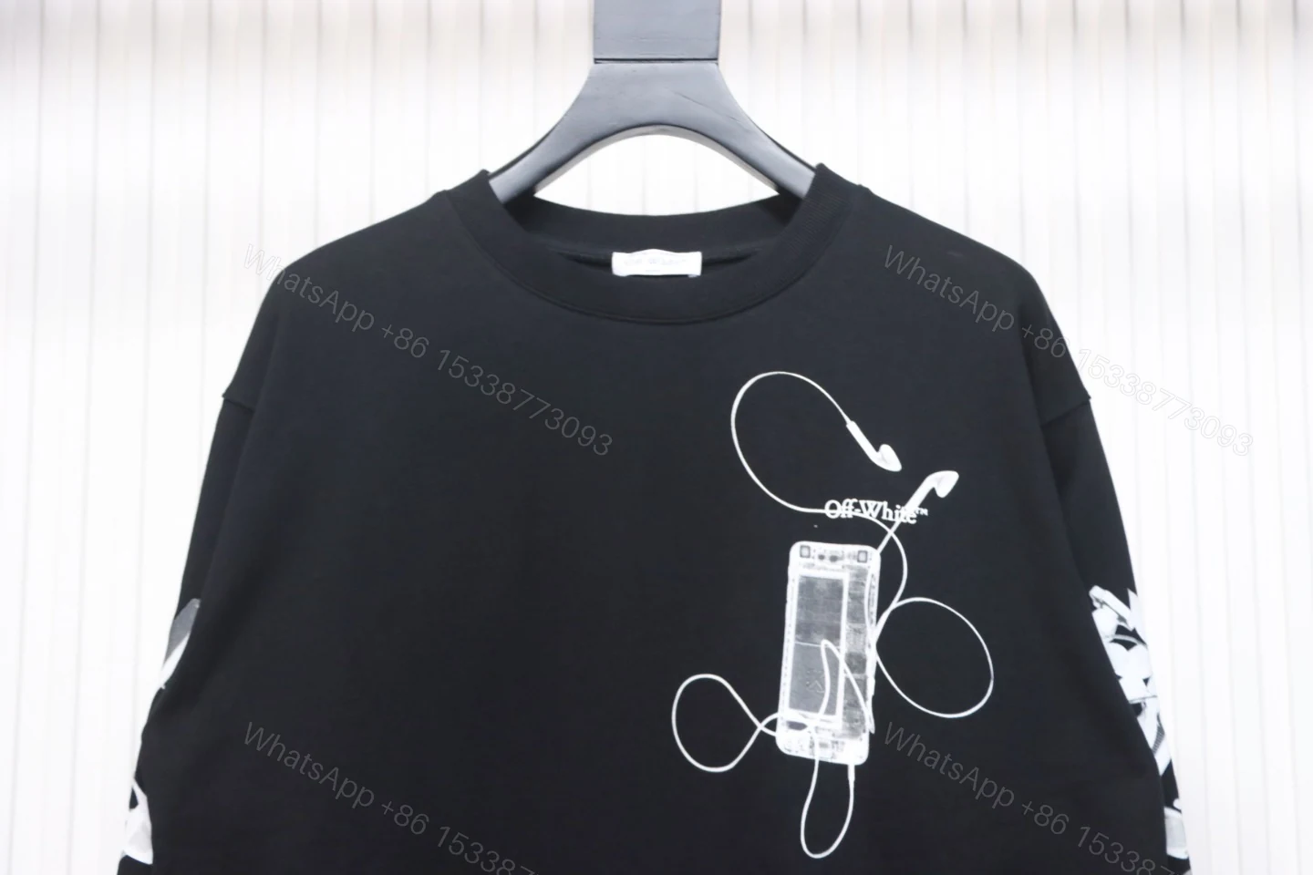 View 5 of Off-white Ink-splashed arrow twill oil painting graffiti sweatshirt