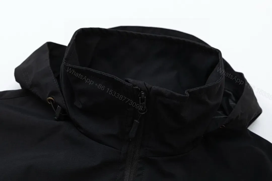 View 9 of Cozy Black Nylon Parka: Minimalist, Weatherproof, Modern Simplicity