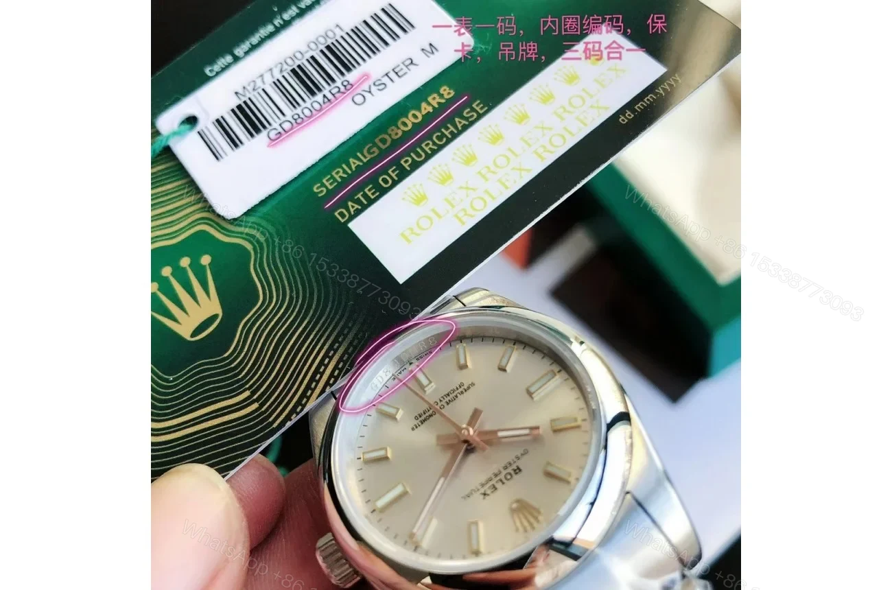 View 6 of Replica Rolex Oyster Perpetual SS/SS Sliver/Stk 31/41 mm