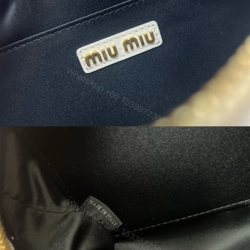 View 9 of 高仿miumiu繆繆TooPretty系列5BB123保齡球手袋白色