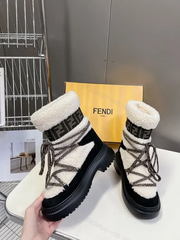 View 7 of Luxury Fendi-Influence Ankle Boot: Textured Leather, Bold Silhouette