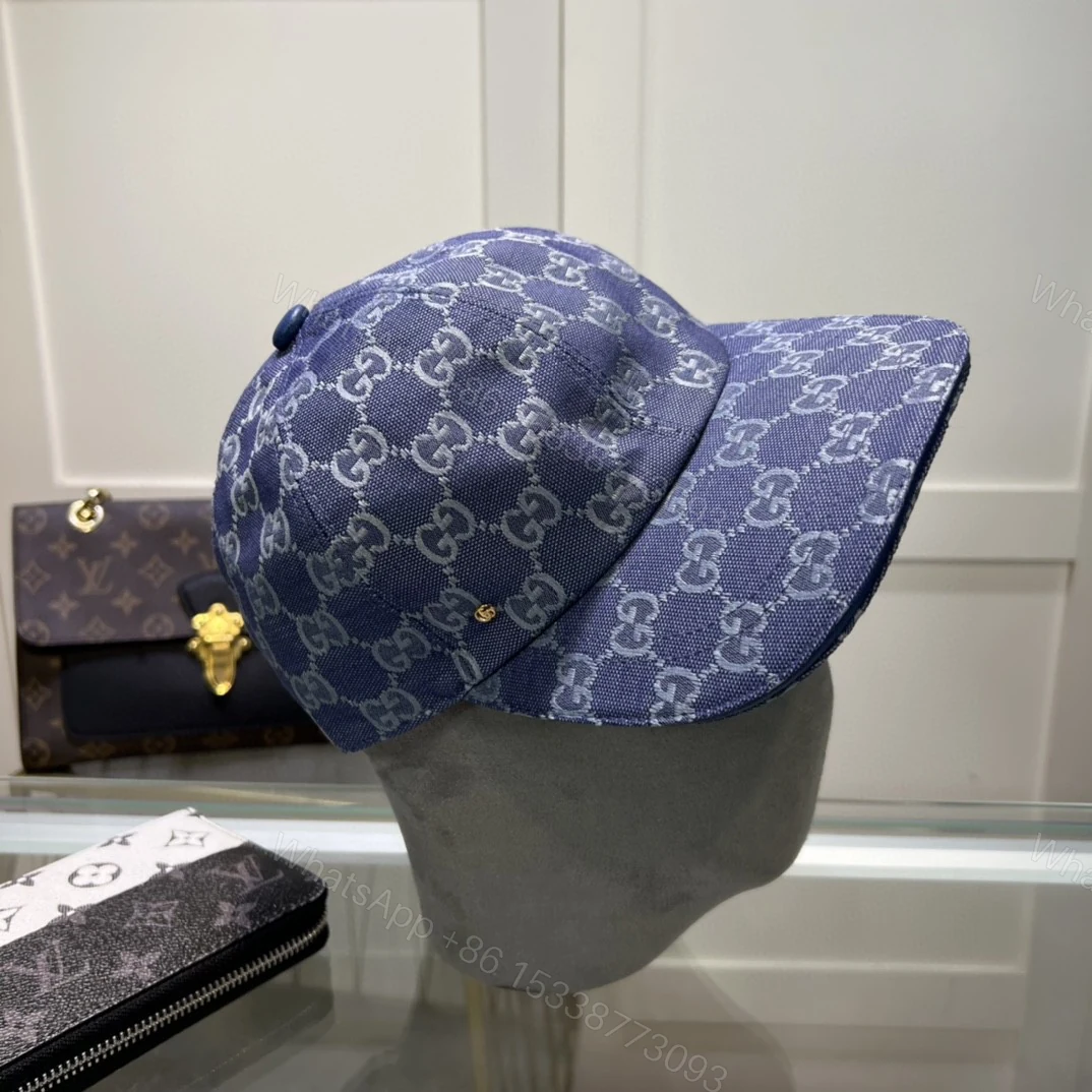 Gucci A貨 GG丹寧老花帽 雙色牛仔藍粉紅配色 新潮街頭感十足 — view 1