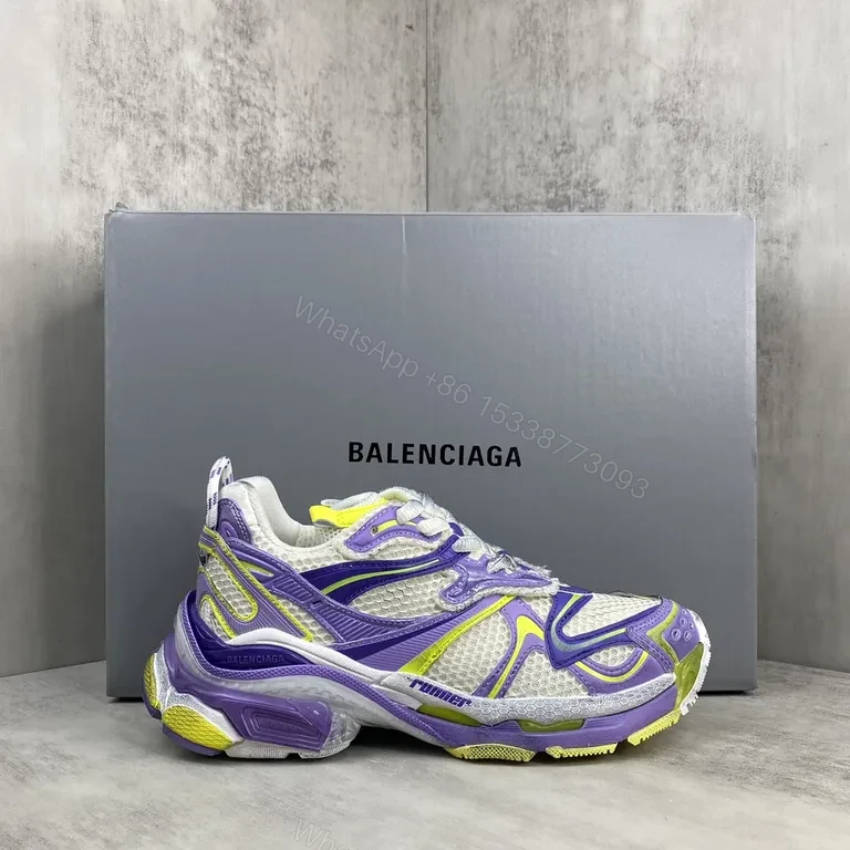 Bold Lilac Lemon Luxe Sneaker: Luxe Futuristic Comfort Sneakers — view 1