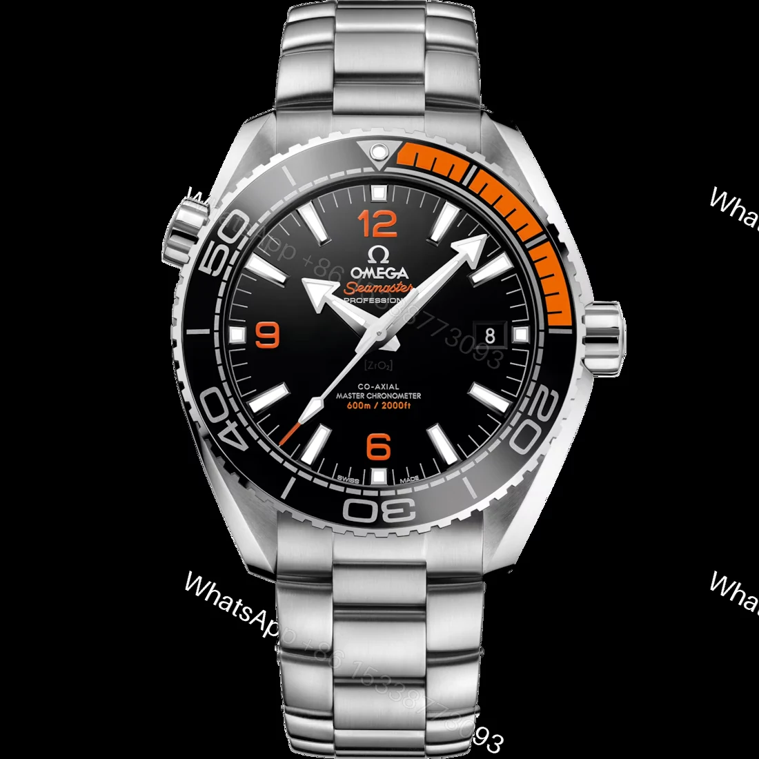 Omega Super Clone Seamaster Planet Ocean 600M 215.30.44.21.01.002 43.5mm Black Ceramic Dial Stainless Steel — view 1