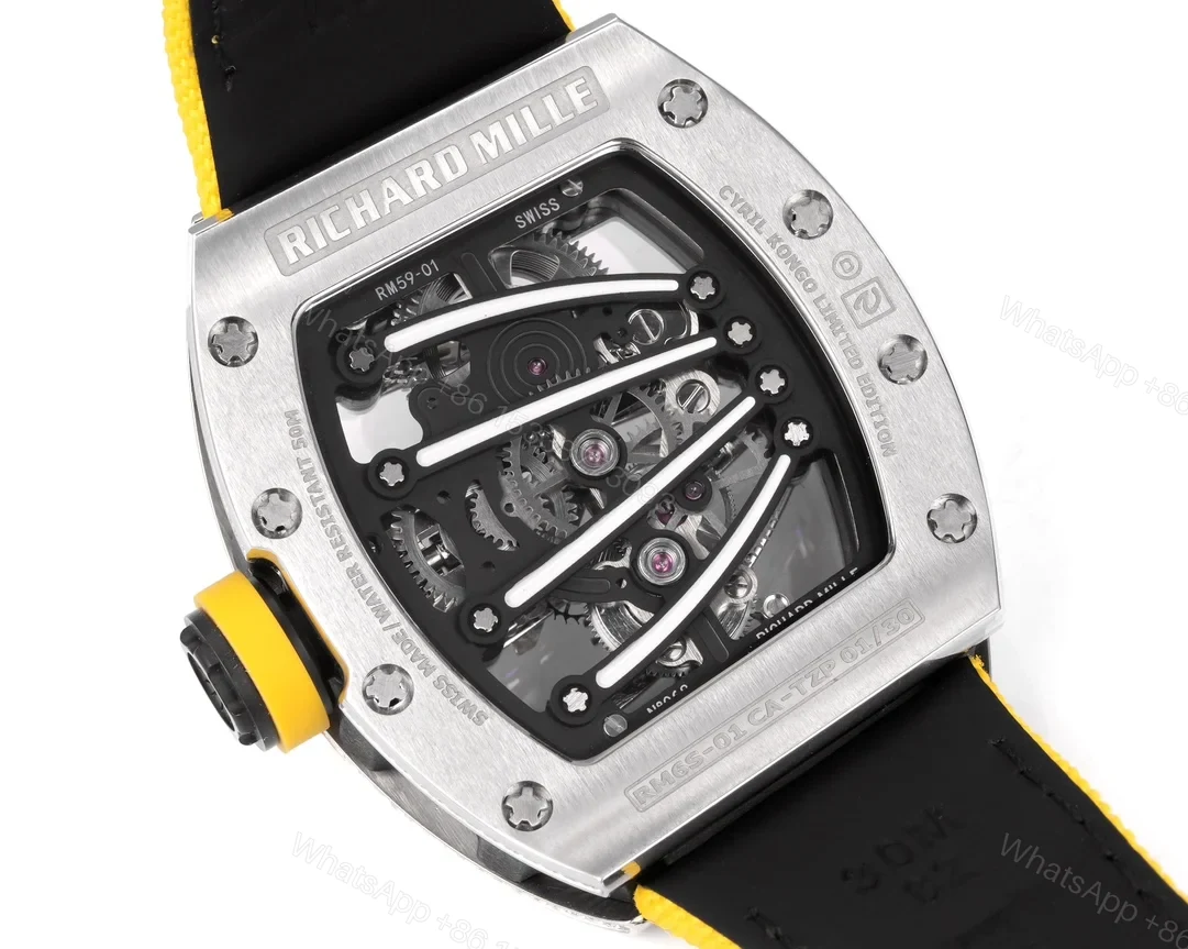 View 8 of Richard Mille RM59-01 T-Diamond Lizard Tourbillon Yellow Strap Watch RM59-LIZ-YL