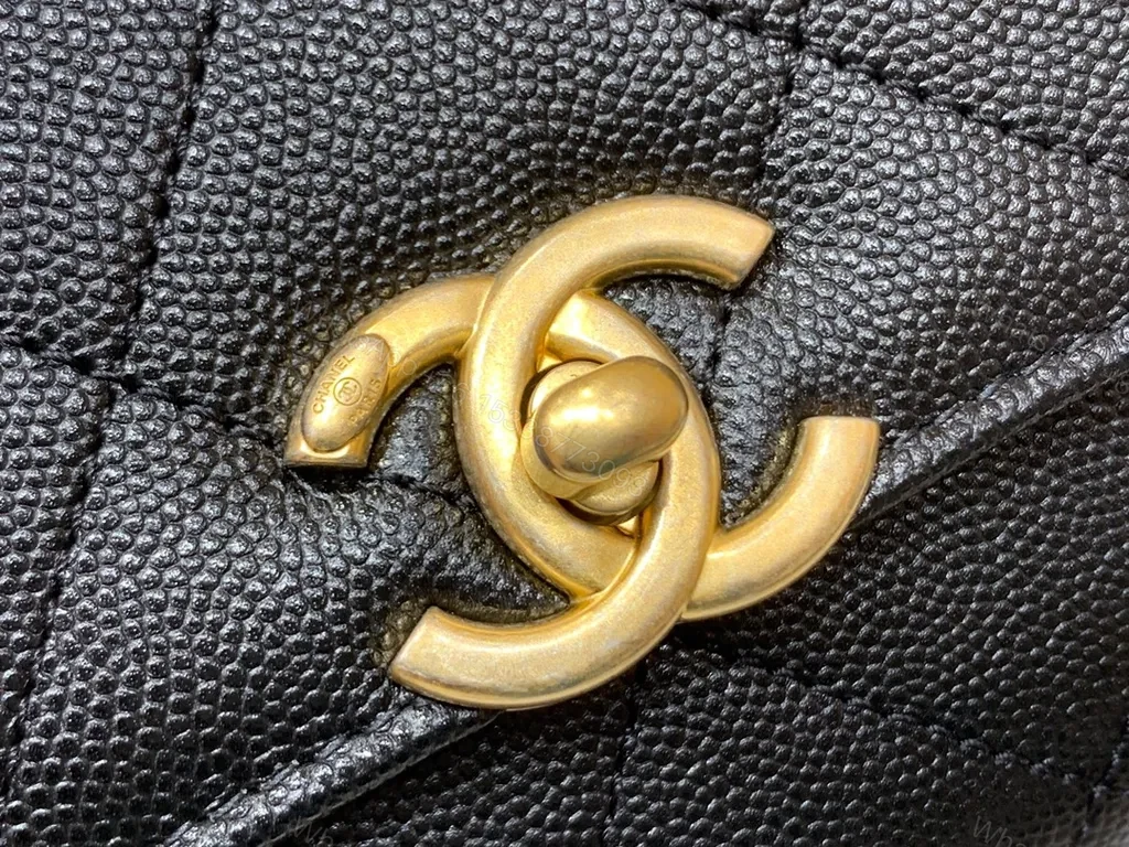 View 5 of Chanel Quilted Black Leather Shoulder Bag with Gold Chain