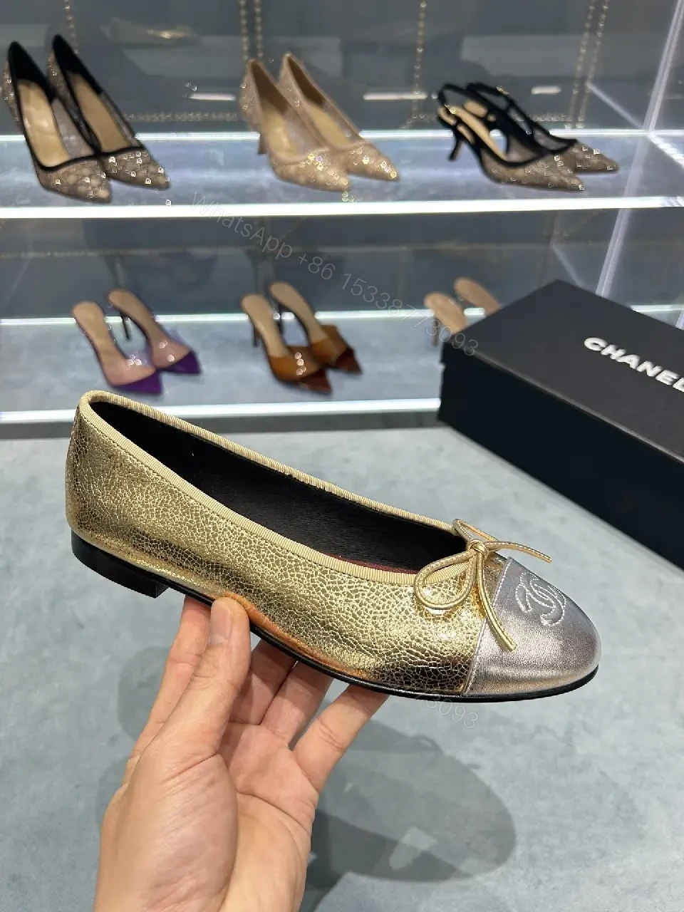 View 8 of Elegant Metallic Quilted Pumps — Comfortable All-Day Luxury