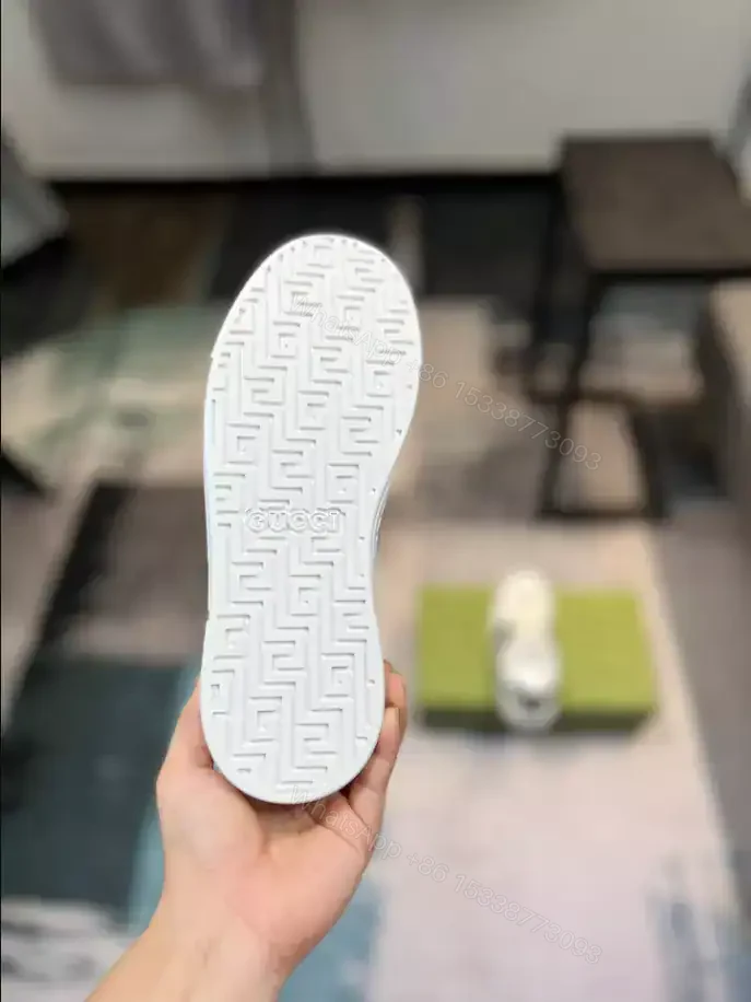 View 6 of GUCCI ACE LEATHER SNEAKER WITH GREEN CROCODILE – GC229