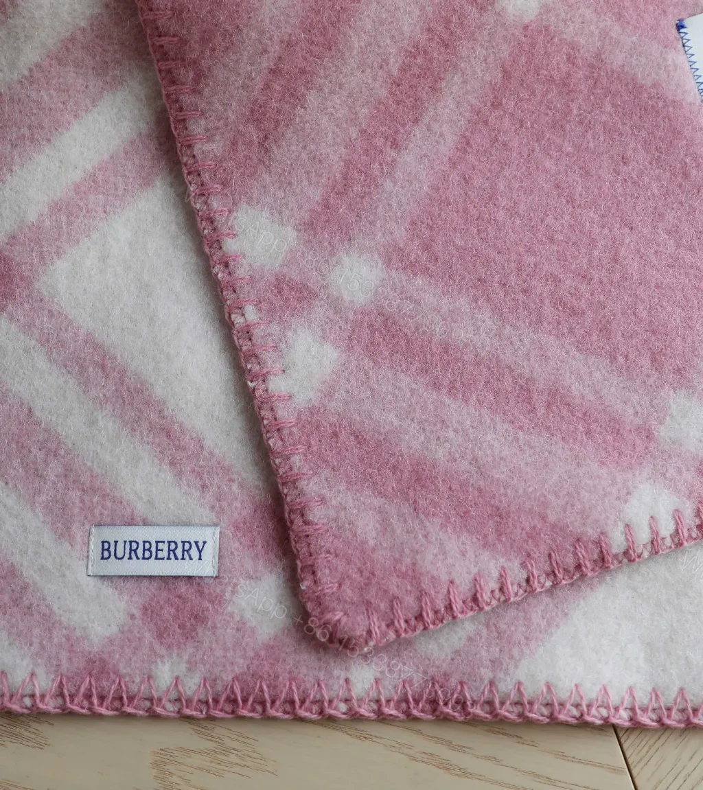 View 2 of Soft Pink Plaid Throw—Heritage Cozy Fleece Blanket