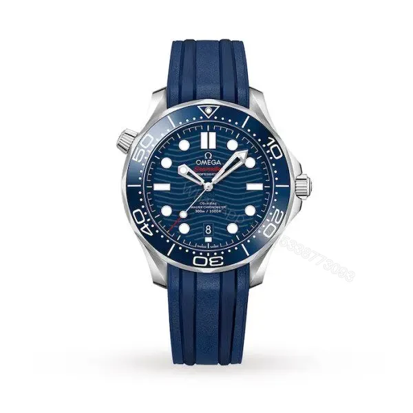 Replica Omega Seamaster Men Automatic Blue Rubber Watch O21032422003001 — view 1