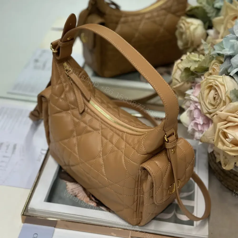 View 2 of 高仿Dior*D-Dream系列M63234UU小羊皮單肩包中號棕色免檢版