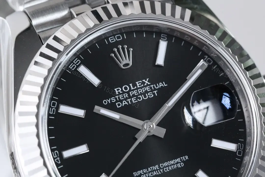 View 4 of Rolex Datejust 36 Stainless Steel Fluted Jubilee Black Dial 116234-0085