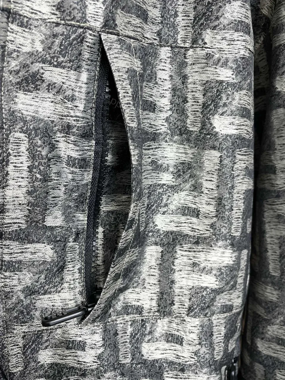 View 5 of Hooded Zip Jacket — Signature Pattern, All-Season Comfort