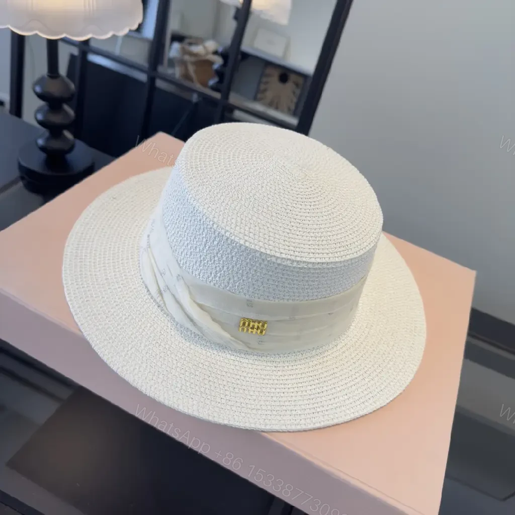 View 4 of Off-White Straw Fedora Hat with Woven Texture and Ribbon Band