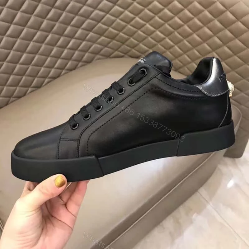View 7 of DOLCE & GABBANA SNEAKERS PORTOFINO IN VITELLO NAPPATO CON PATCH – DG022