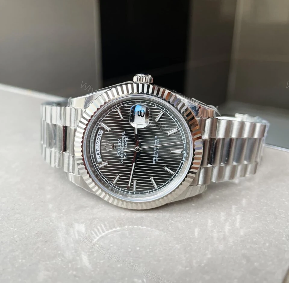 View 5 of EWF Factory SS 1:1 Rolex Day Date II 228239 Best Edition Black Dial A3255