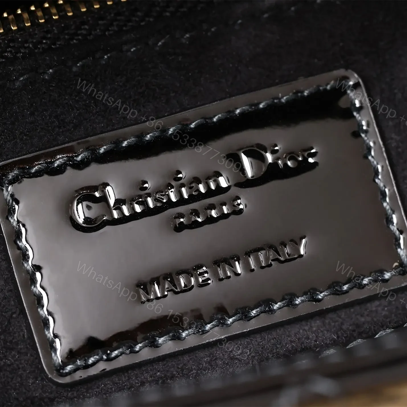 View 21 of 高仿Dior*Lady系列M0505M900黑色漆皮三格單肩包Mini免檢版