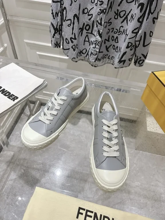 View 9 of Soft Gray & Off-White Luxury Sneakers â€“ Minimalist High-Top Comfort