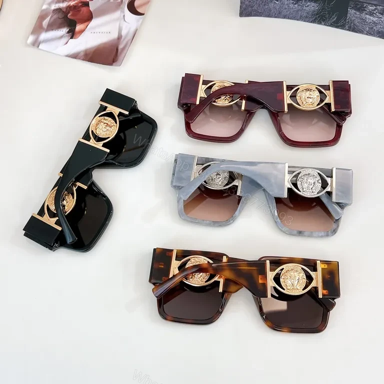 View 7 of Bold Oversized Sunglasses with Gold Accents: Statement Layer