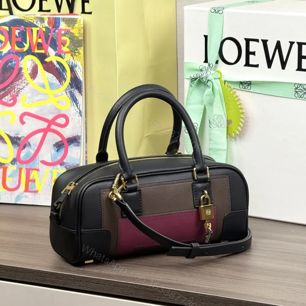 View 2 of 高仿Loewe*Amazona系列1101橫版手提包勃艮第酒免檢版